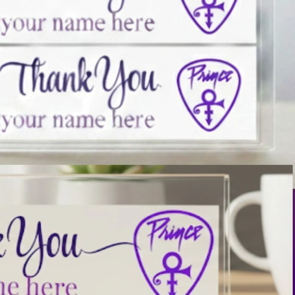 60 Prince Themed Closet Name Stickers